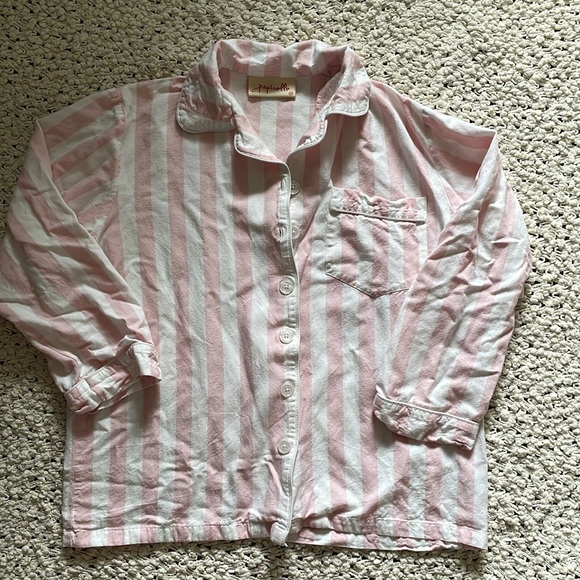 😴 Papinelle Striped Cotton Blend Pajamas 😴 - Picture 3 of 11